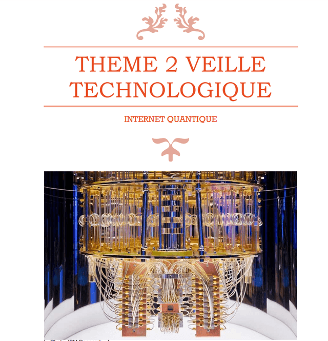 Veille Technologique Ordinateur Quantique
